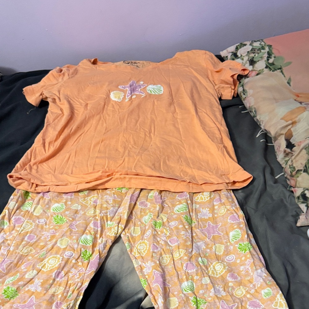 Orange Starfish  Pajamas